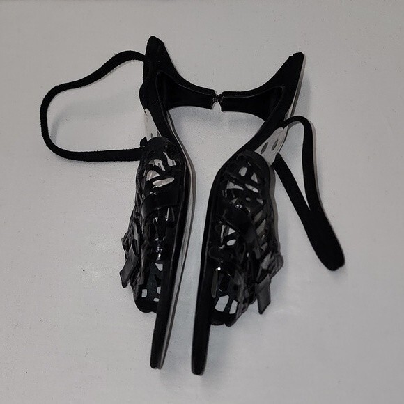 Christian Lacroix polka dot cut out sling back heels - Picture 12 of 12